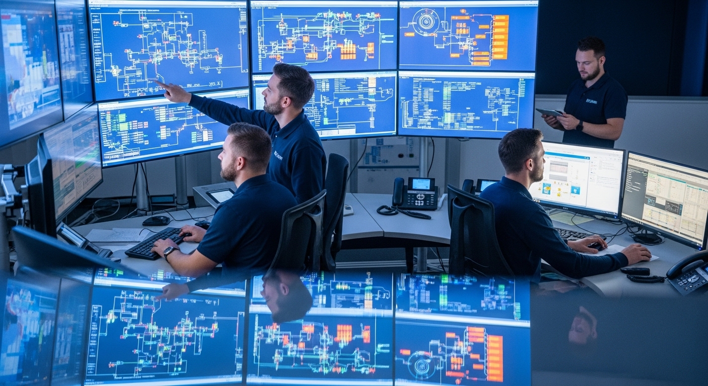 Gas-Kontrollraum SCADA