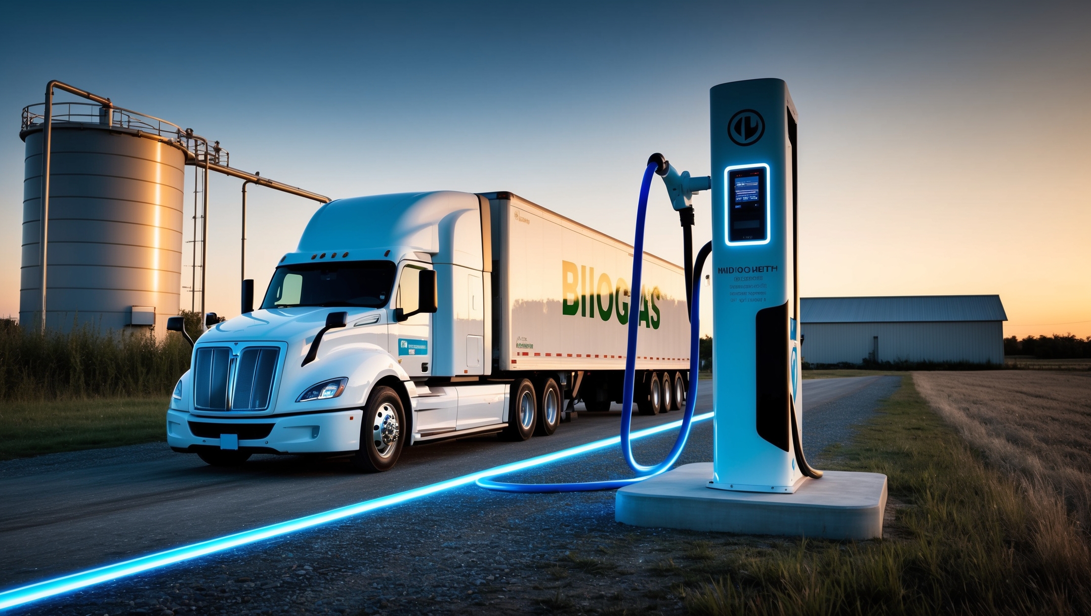 E-LKW am MCS Ladepunkt