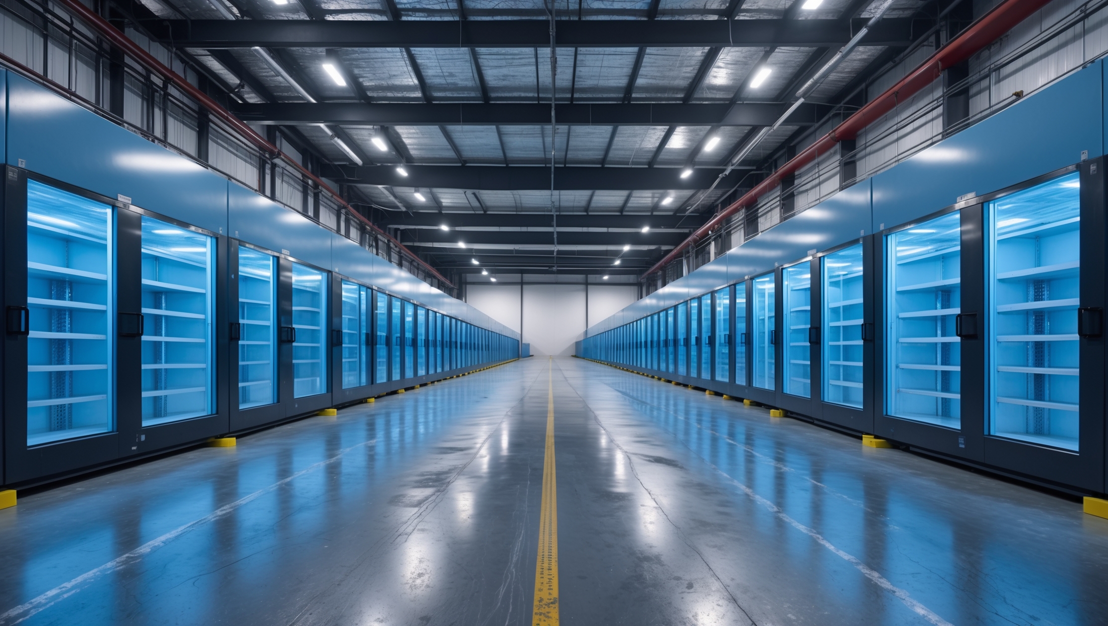 Modernes Kühlhaus mit intelligenter Steuerung und Energiemanagement