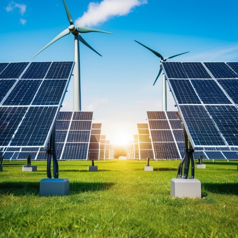 Moderne Industriehalle mit IoT-Sensoren und Energiemonitoring