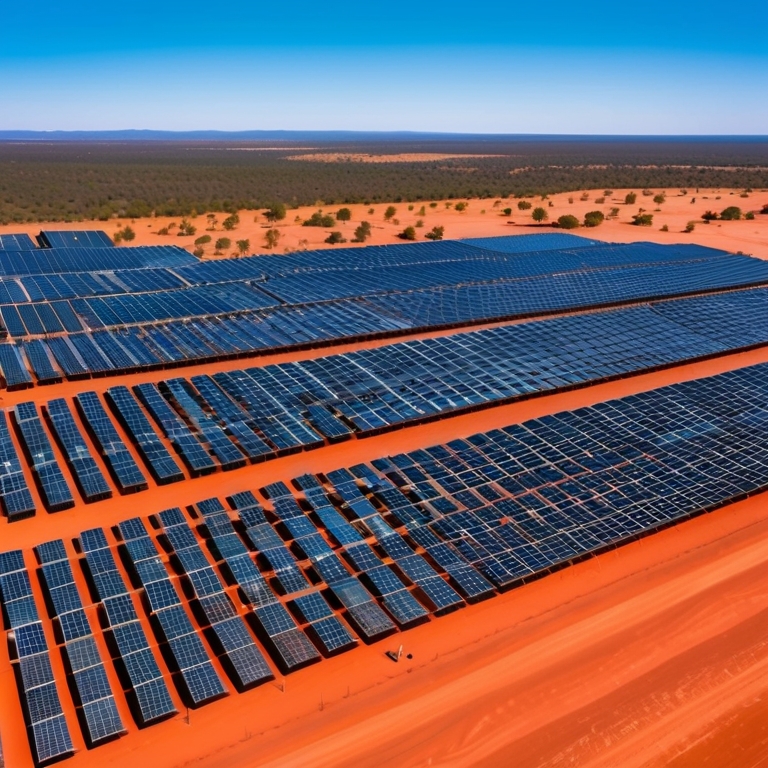 Australian mining site with large solar installation