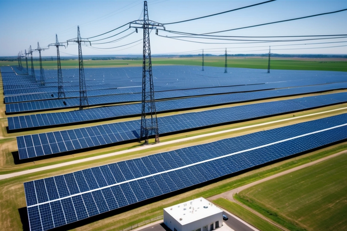 Utility-scale solar farm